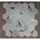 PASTILHA ADESIVA MOSAICO CARRARA GOLD